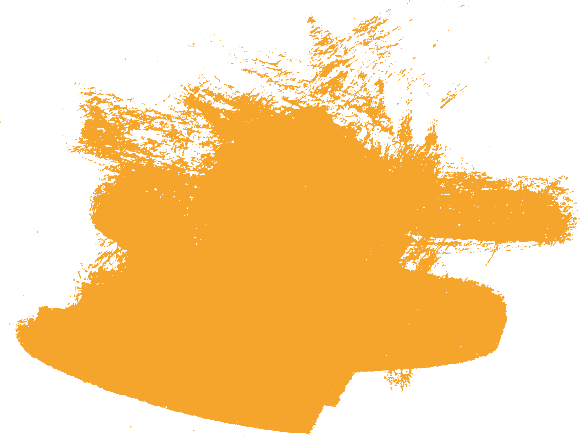 Salpicadura de pintura naranja, elemento decorativo